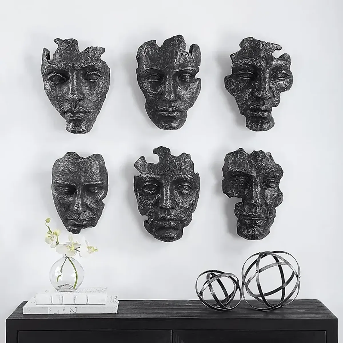 Brummi Gray Wall Decor, Set of 6