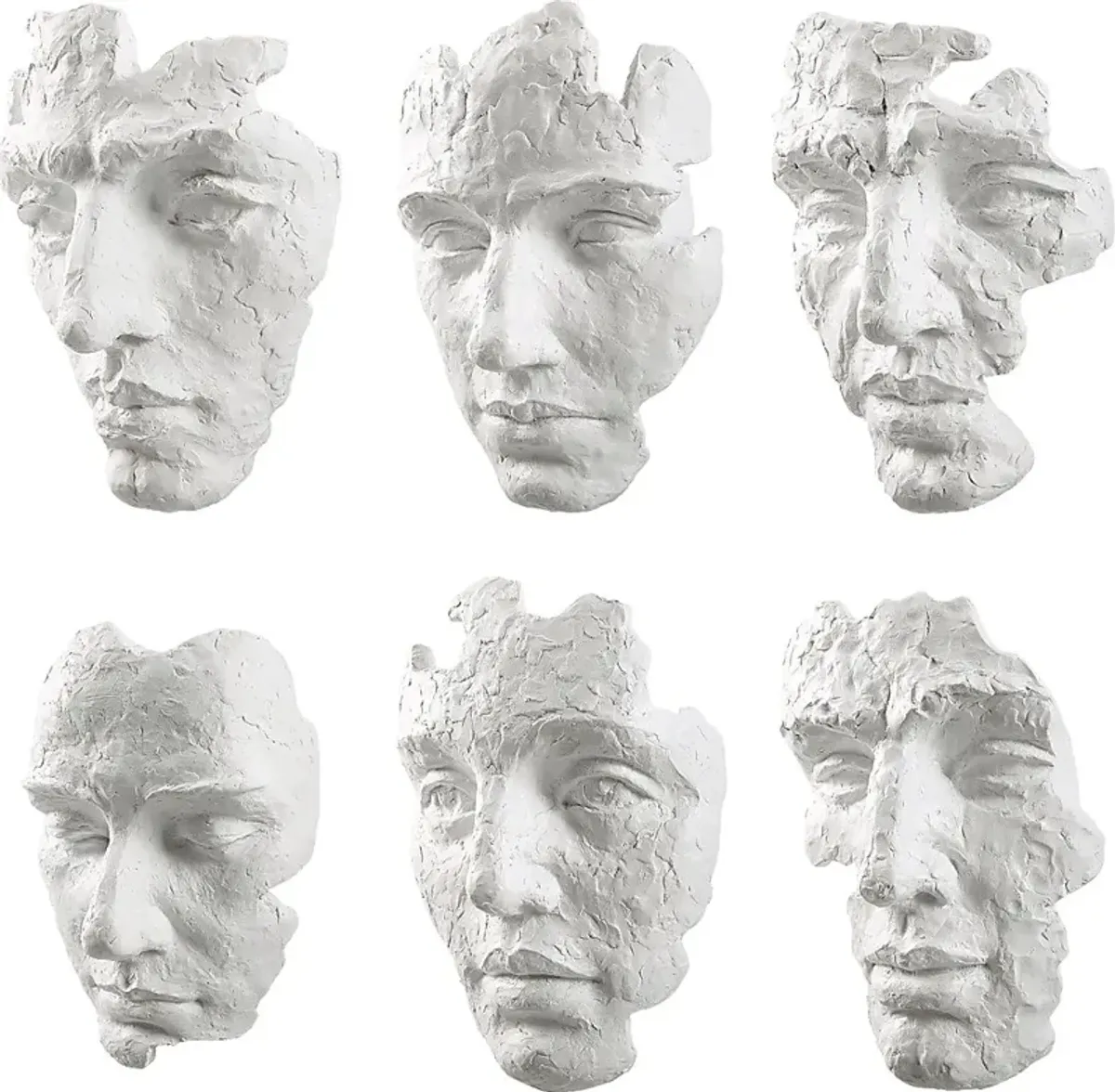 Brummi White Wall Decor, Set of 6