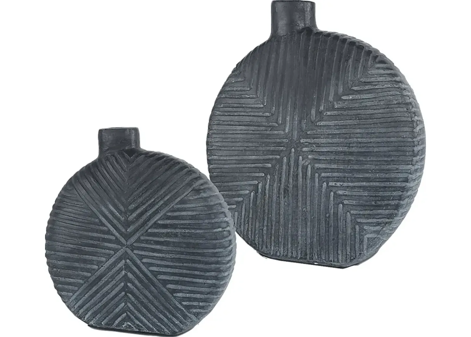 Zarek Black Vase, Set of 2