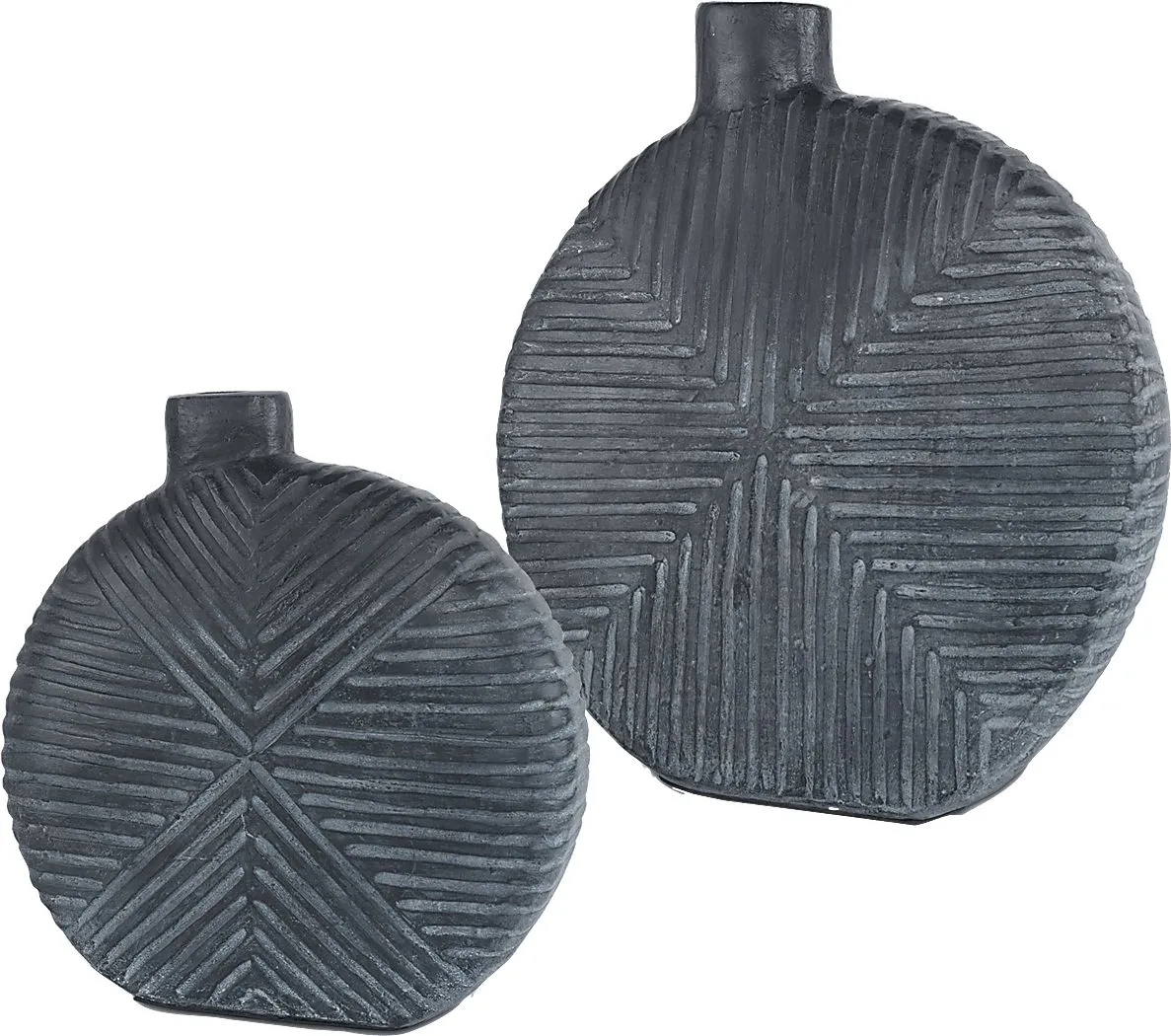 Zarek Black Vase, Set of 2