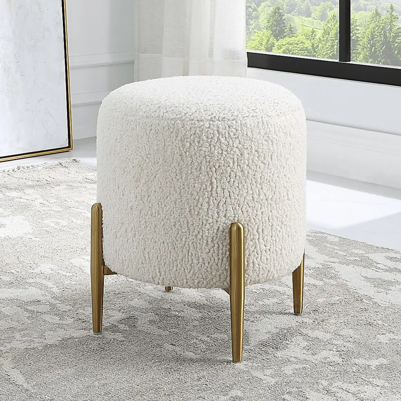 Annikka White Ottoman