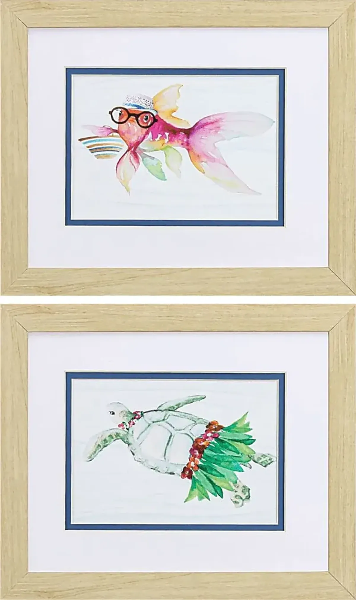 Edvin Pink Artwork, Set of 2