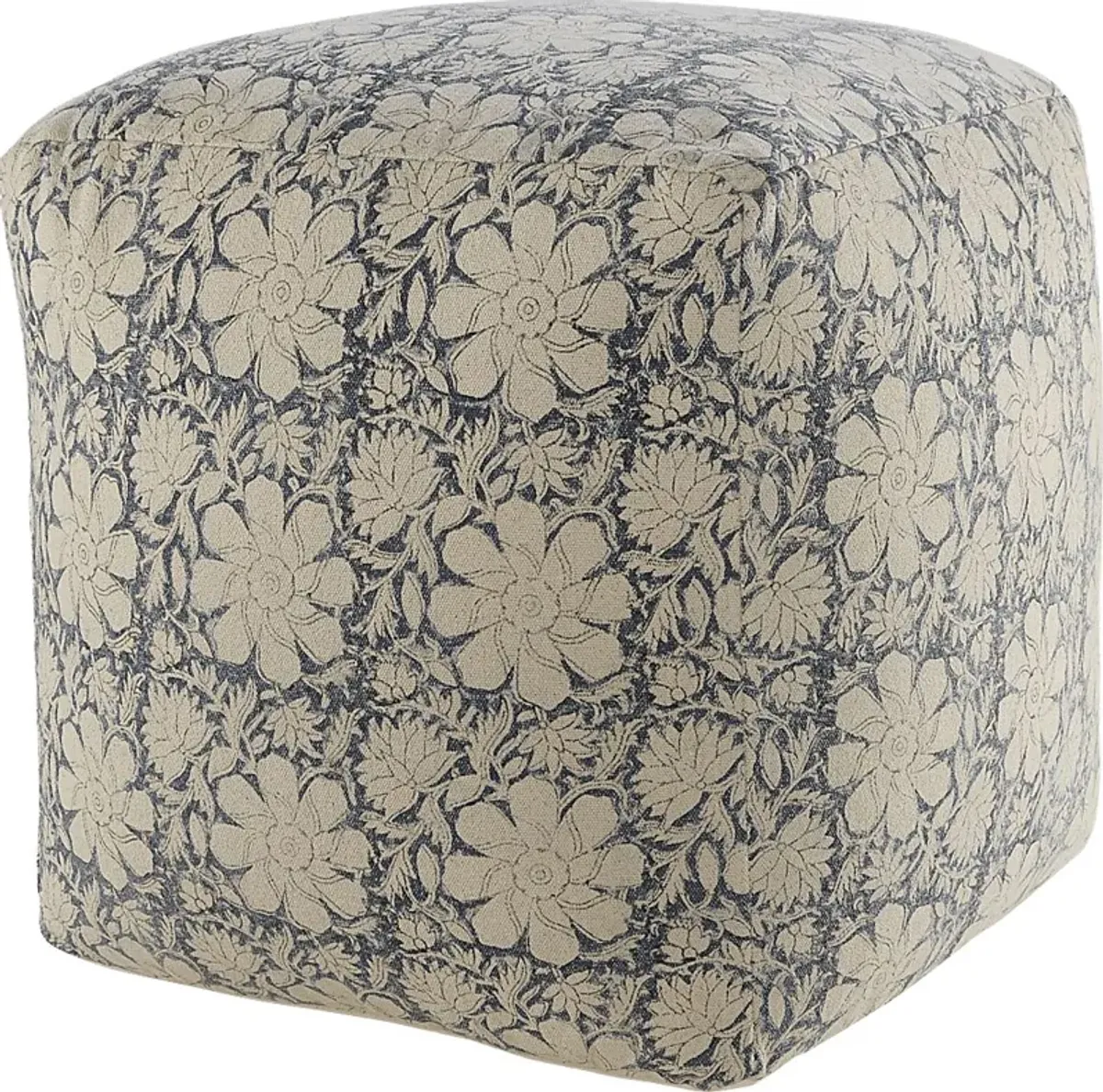 Elrael Blue/Cream Pouf