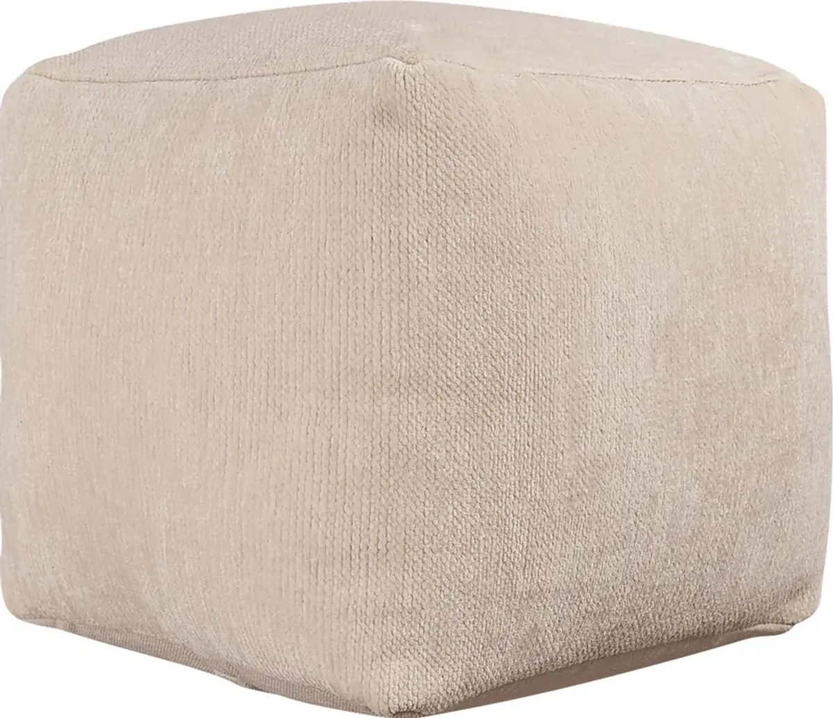 Gekia Ivory Pouf