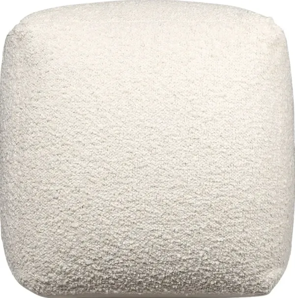 Nelior Ivory Pouf