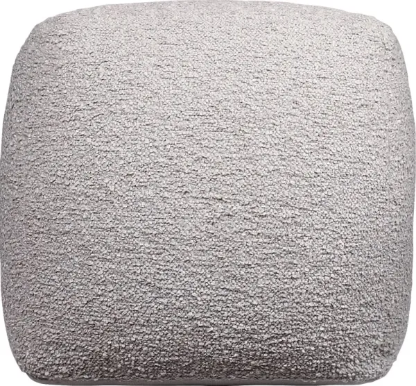 Nelior Gray Pouf