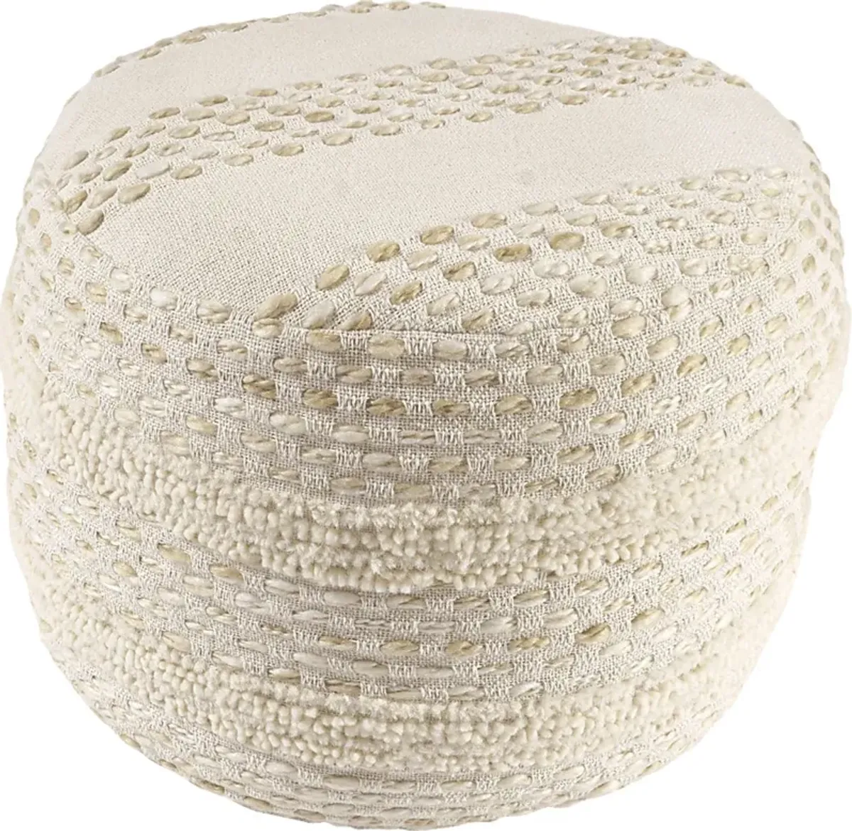 Vaddo Beige/Ivory Pouf