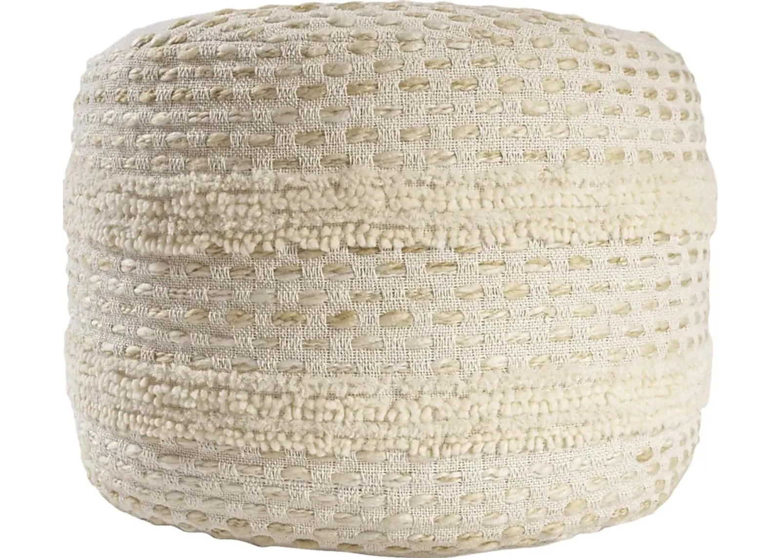 Vaddo Beige/Ivory Pouf