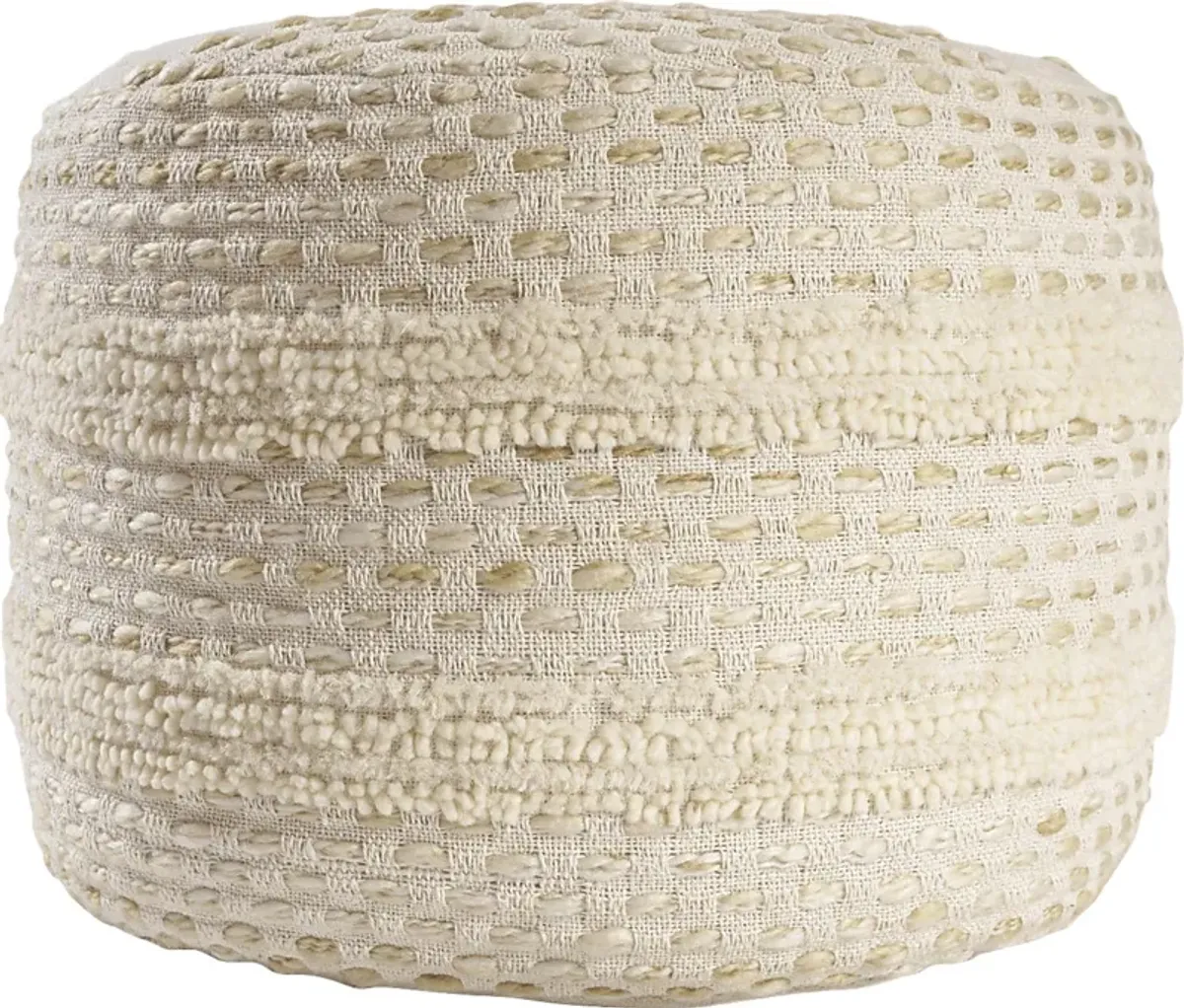 Vaddo Beige/Ivory Pouf