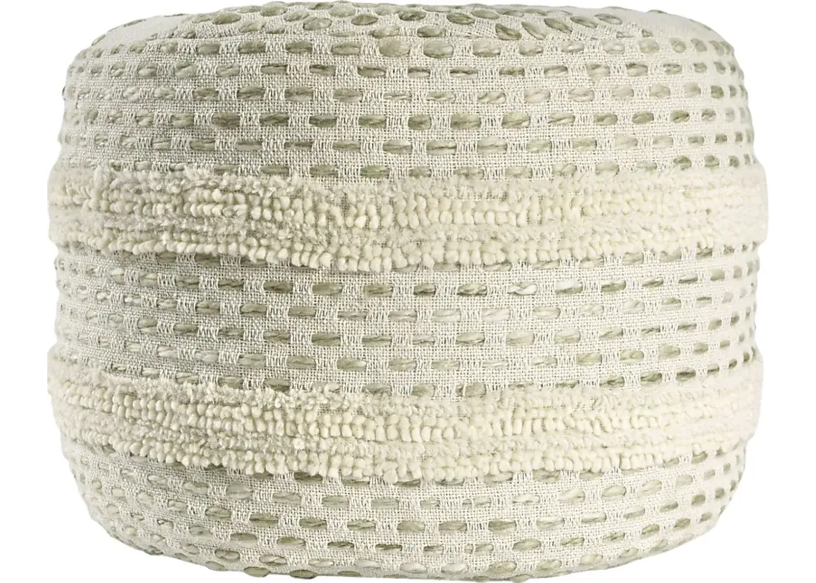 Vaddo Sage/Ivory Pouf