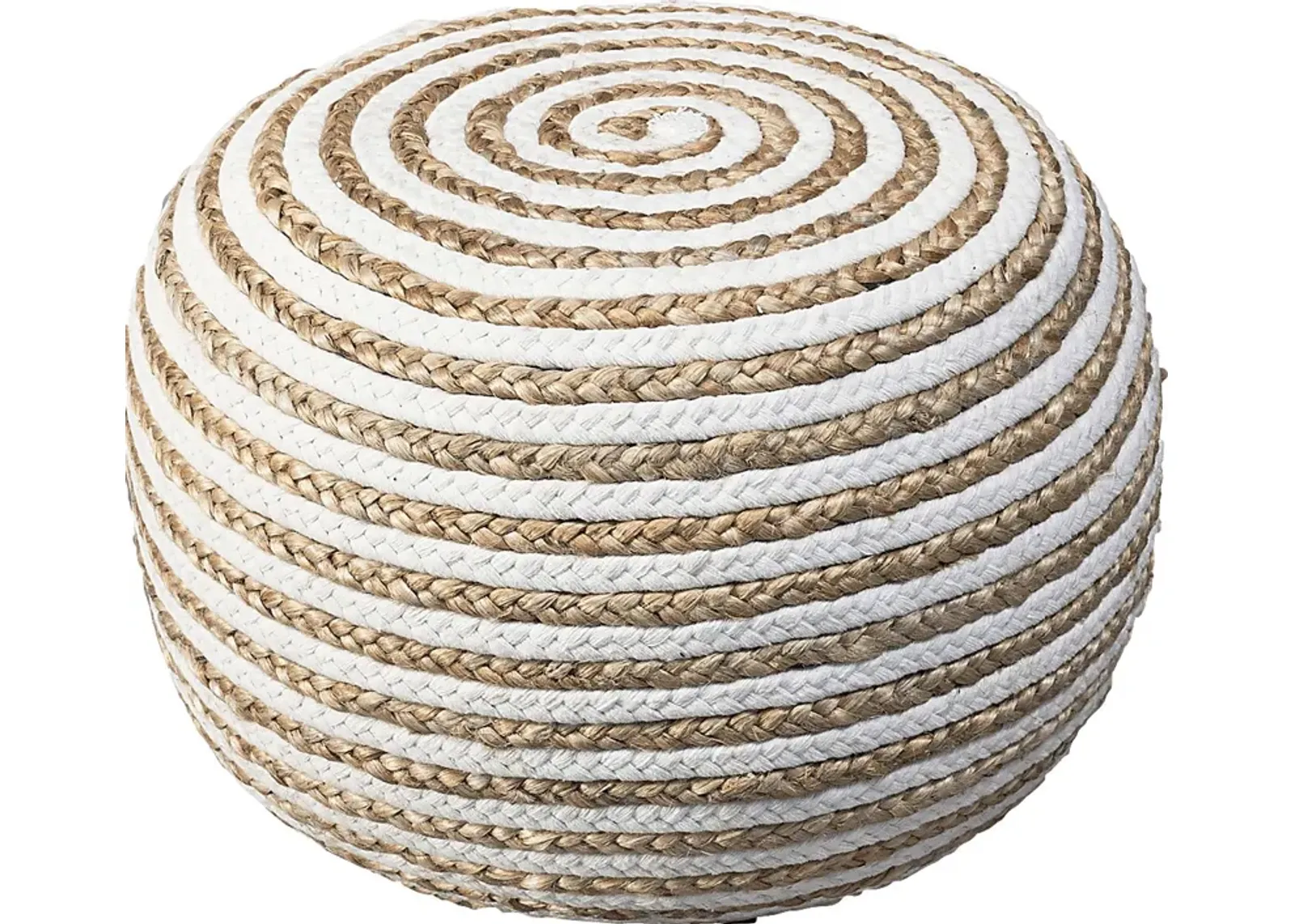 Buitra Tan/White Pouf