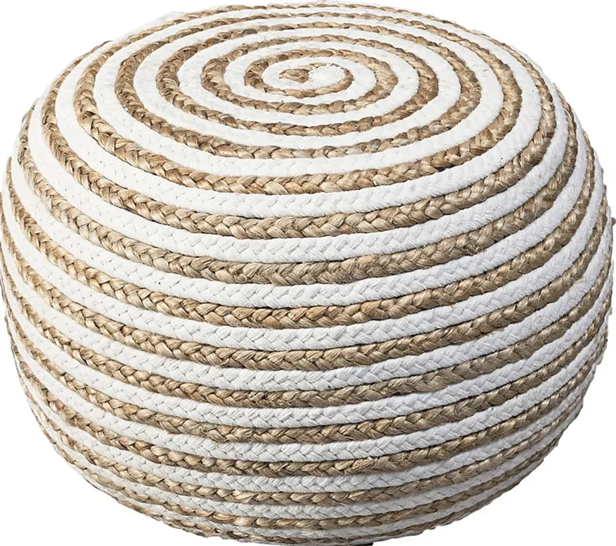 Buitra Tan/White Pouf