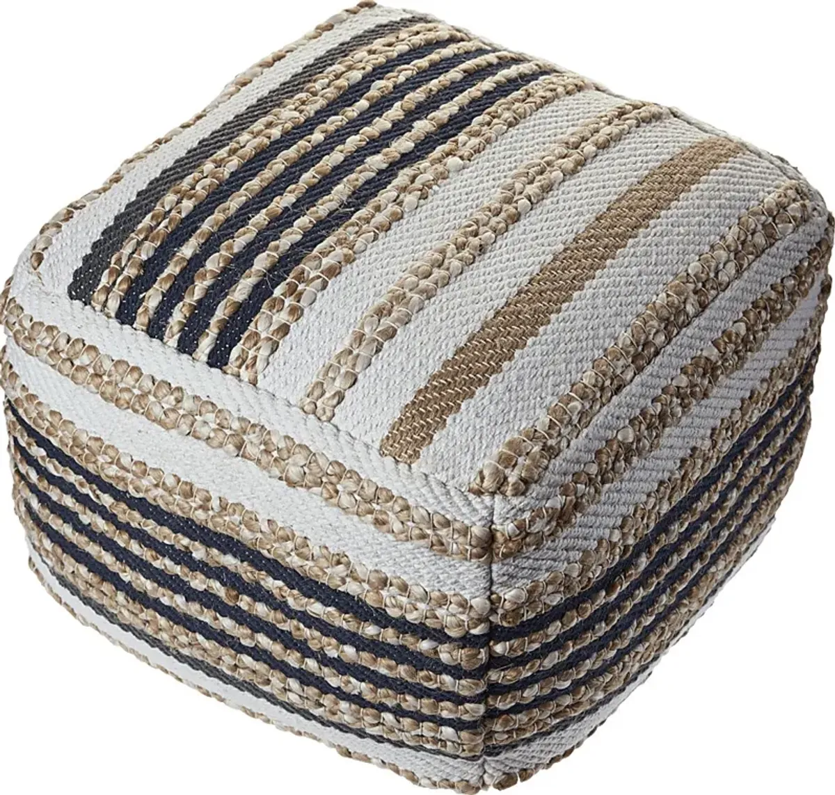 Moreze Black/Tan Pouf