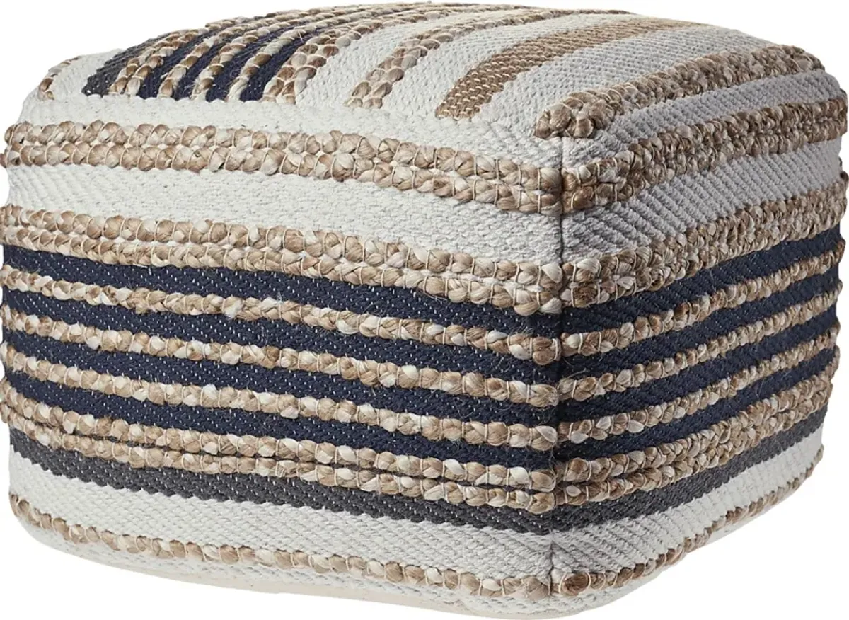 Moreze Black/Tan Pouf