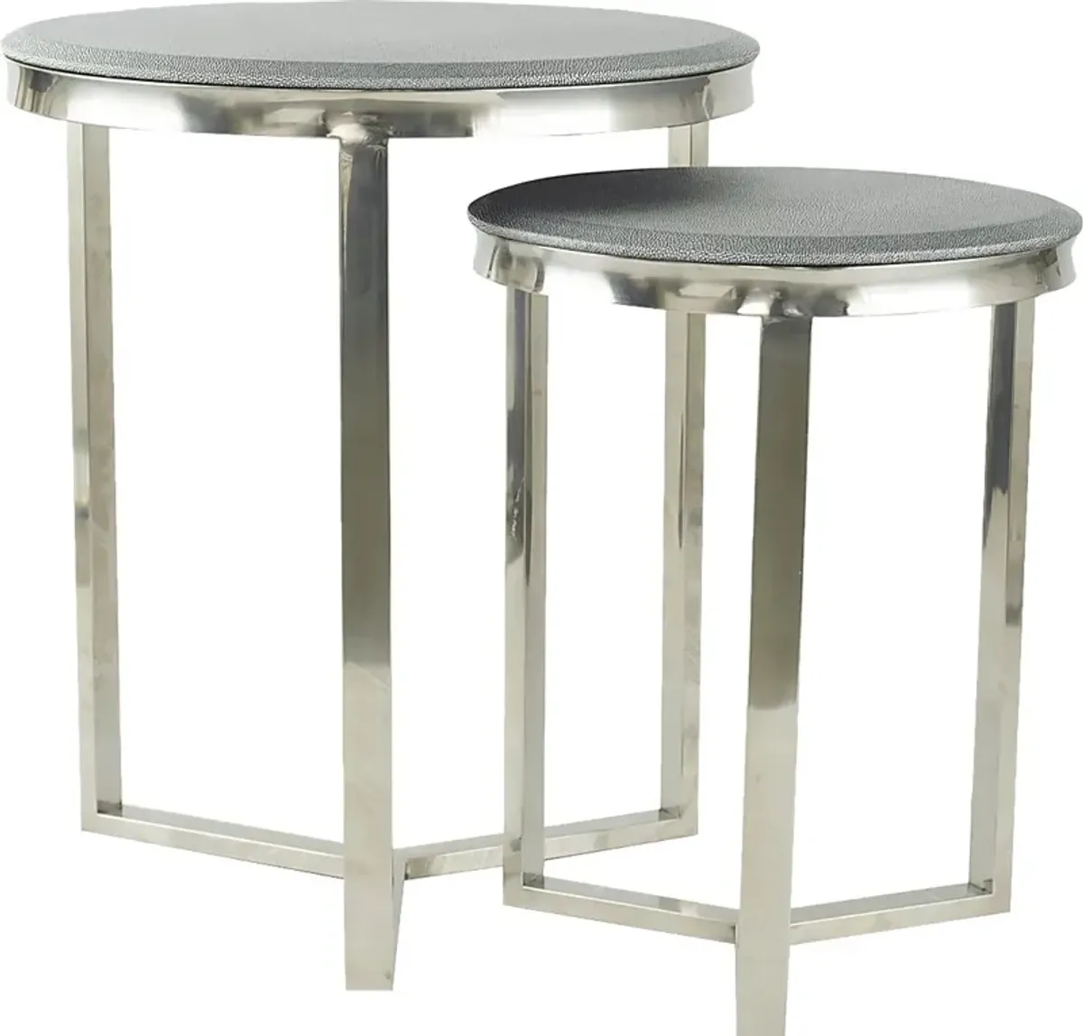 Bundoran Silver Nesting Table, Set of 2