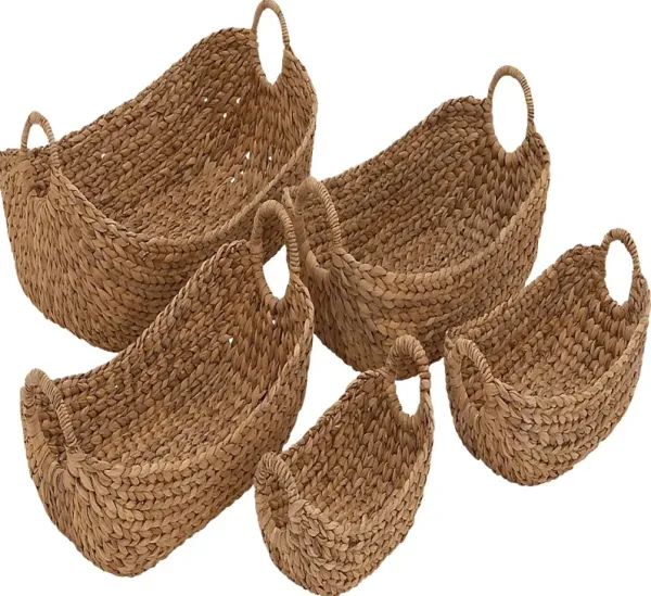 Vailti Brown Basket, Set of 5