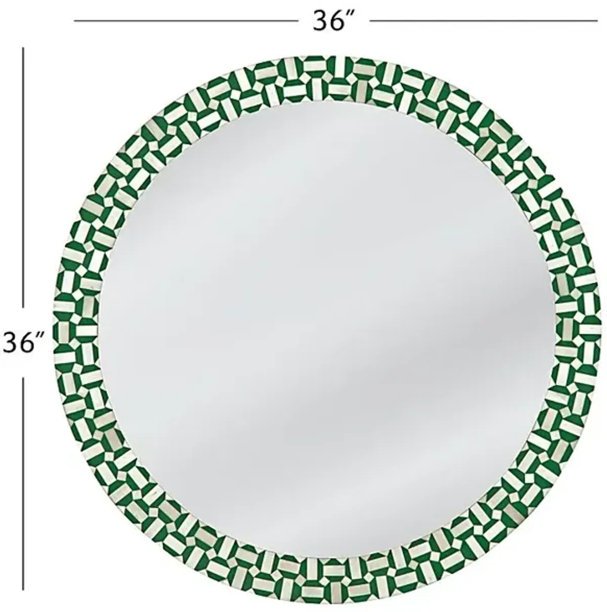 Glaizewood Green Mirror