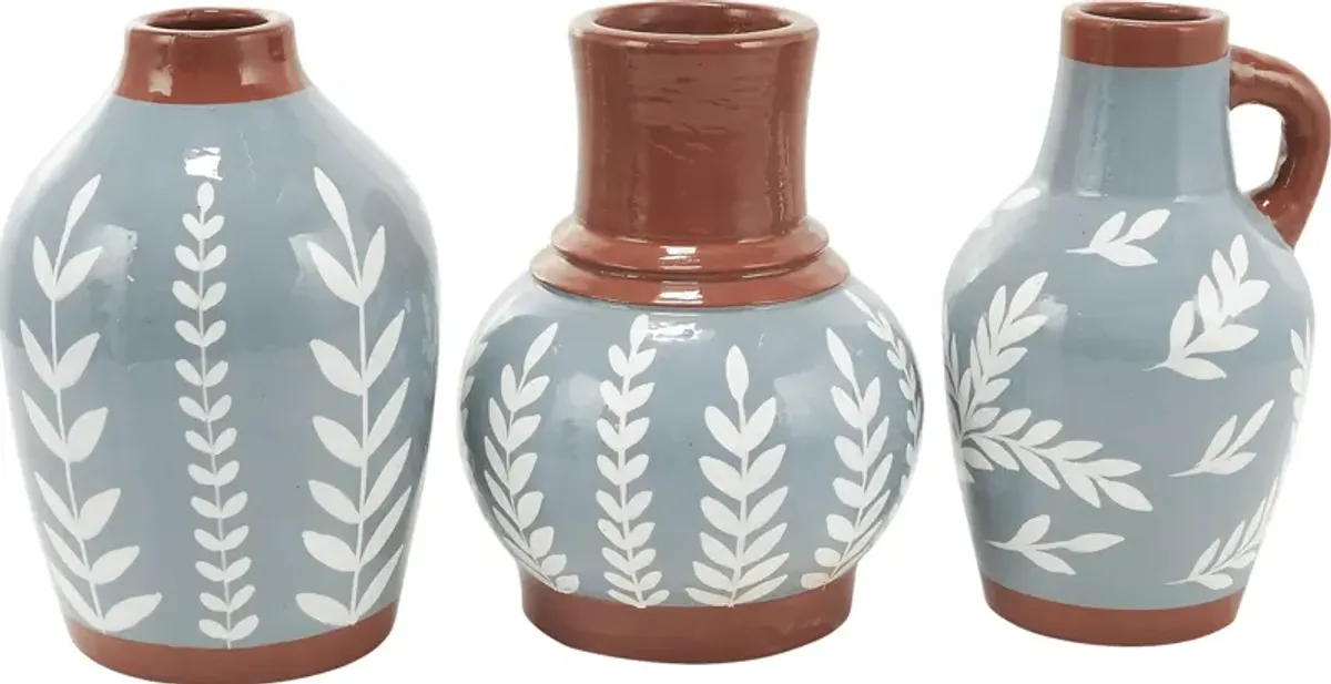 Fanli Blue Vase, Set of 3