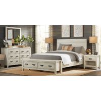 Palm Grove White 7 Pc Queen Storage Bedroom