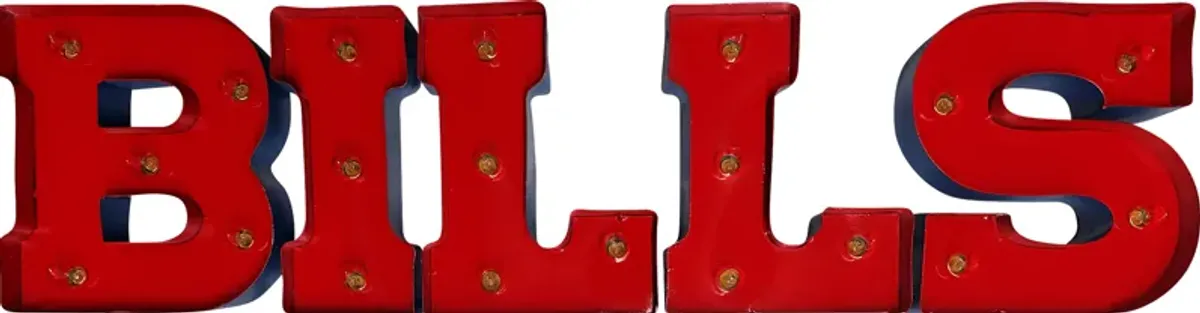 Buffalo Bills Red Metal Wall Decor