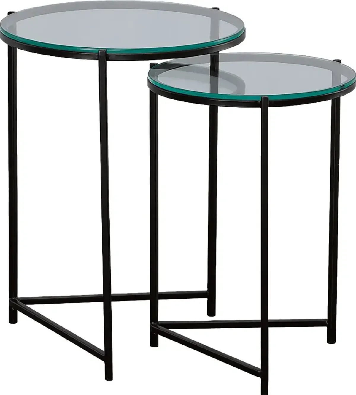 Aellana Black Nesting Tables, Set of 2