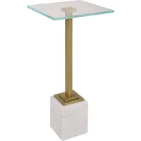 Daniyelle White Accent Table