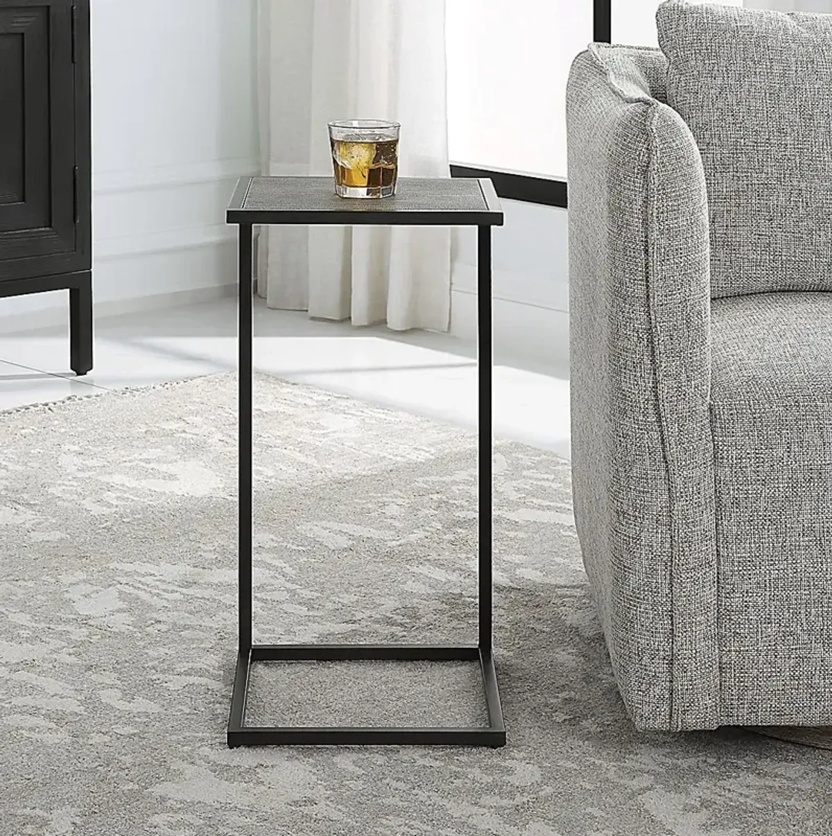 Adryel Black Accent Table