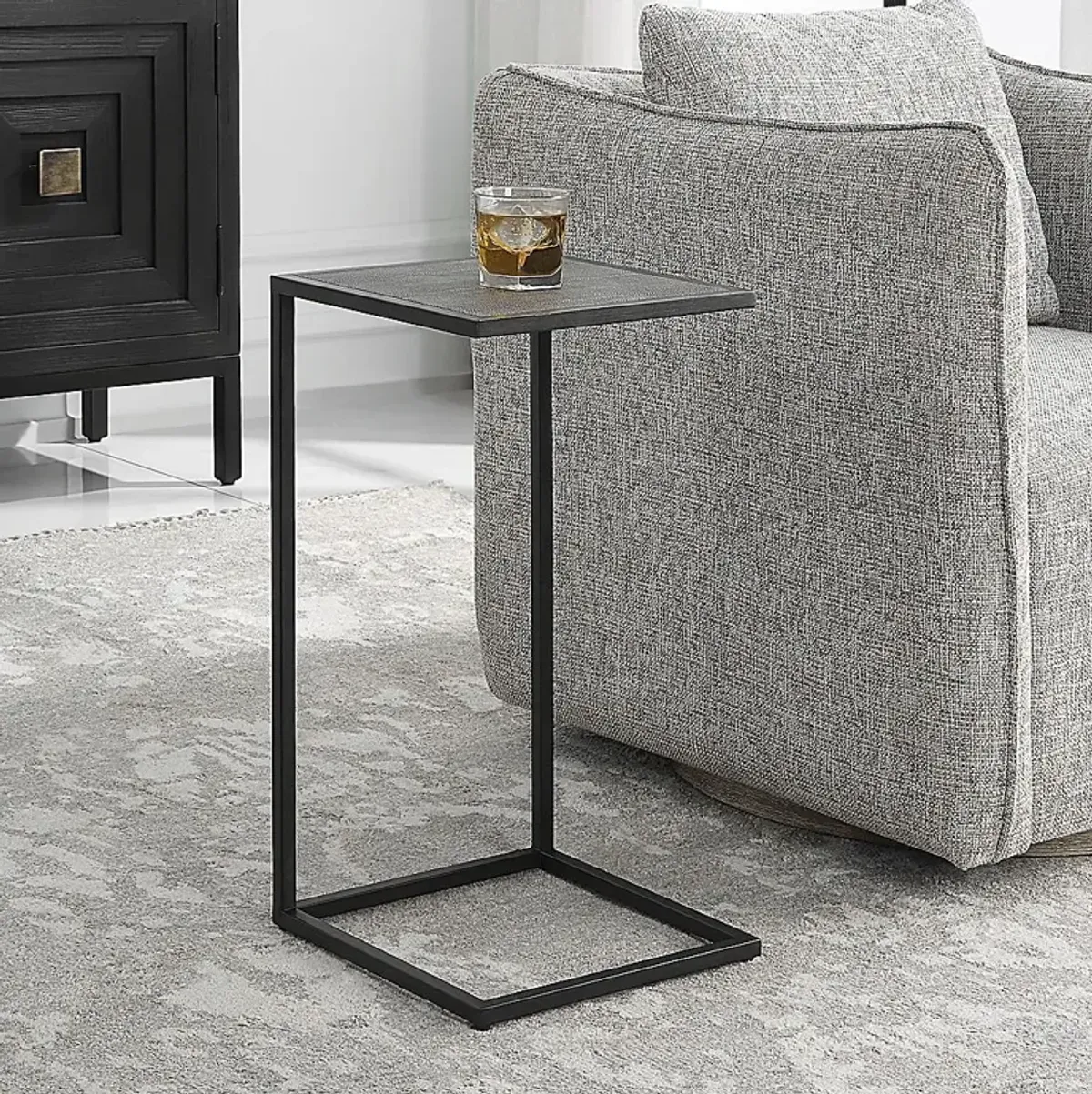 Adryel Black Accent Table