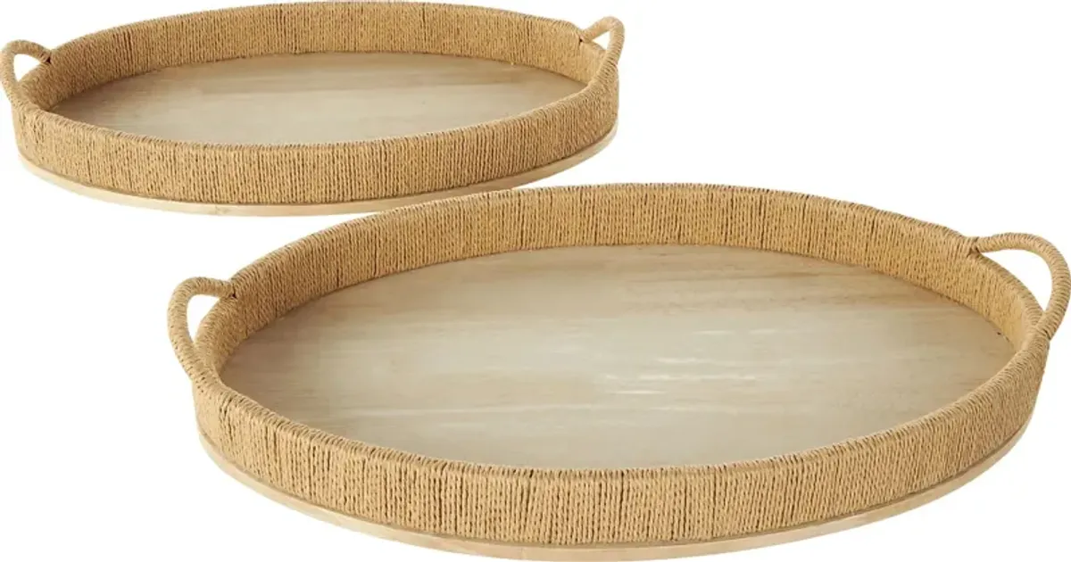 Sothea Brown Tray, Set of 2