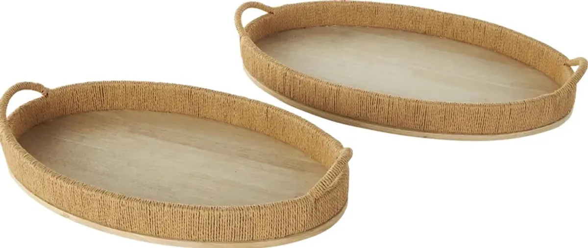 Sothea Brown Tray, Set of 2