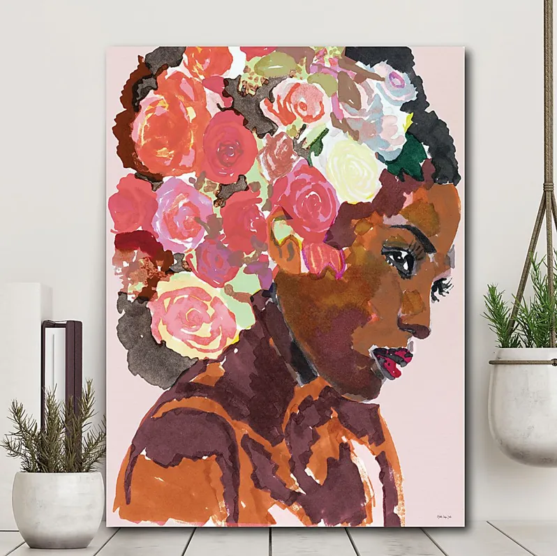 Kazadi Pink Wooden Wall Art