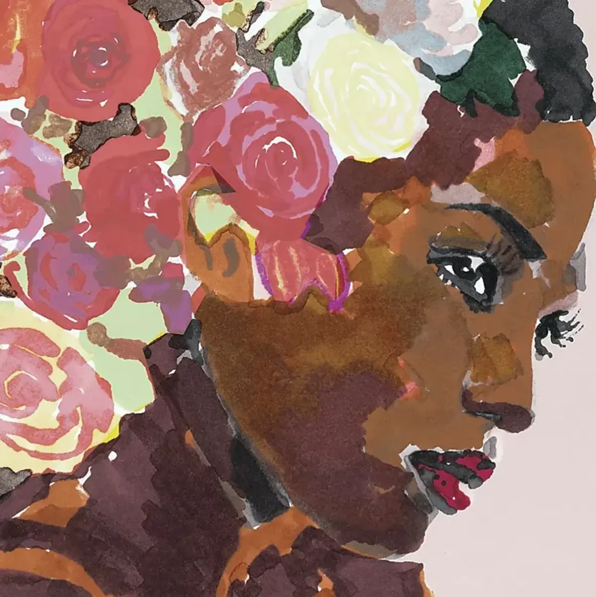 Kazadi Pink Wooden Wall Art