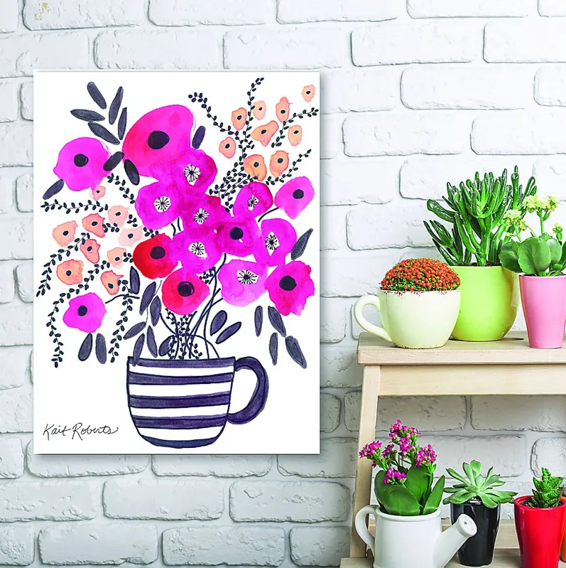 Eguna Pink Wooden Wall Art