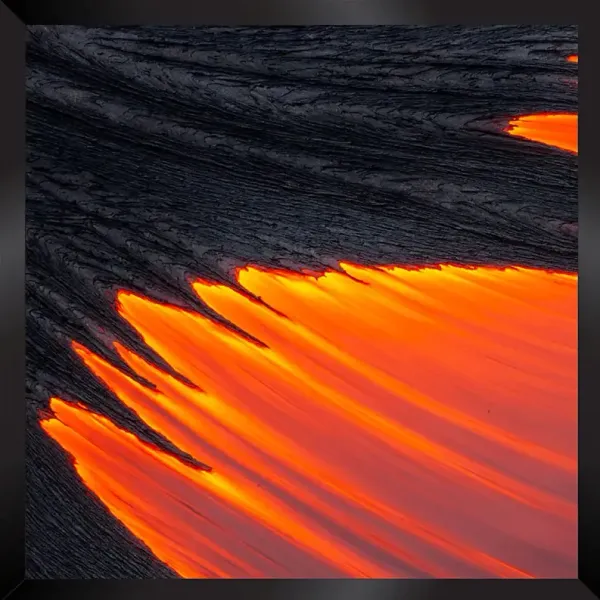 Jambano Orange Framed Wooden Wall Art