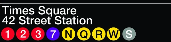 MTA Times Square Black Artwork