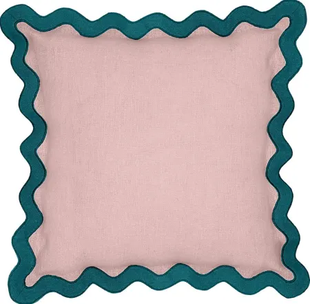 Lafora Blue and Pink Accent Pillow