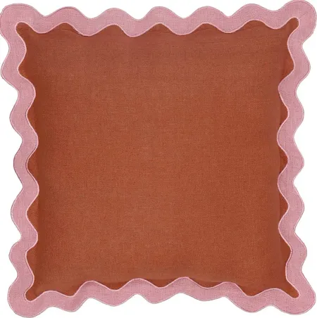 Lafora Pink and Terracotta Accent Pillow