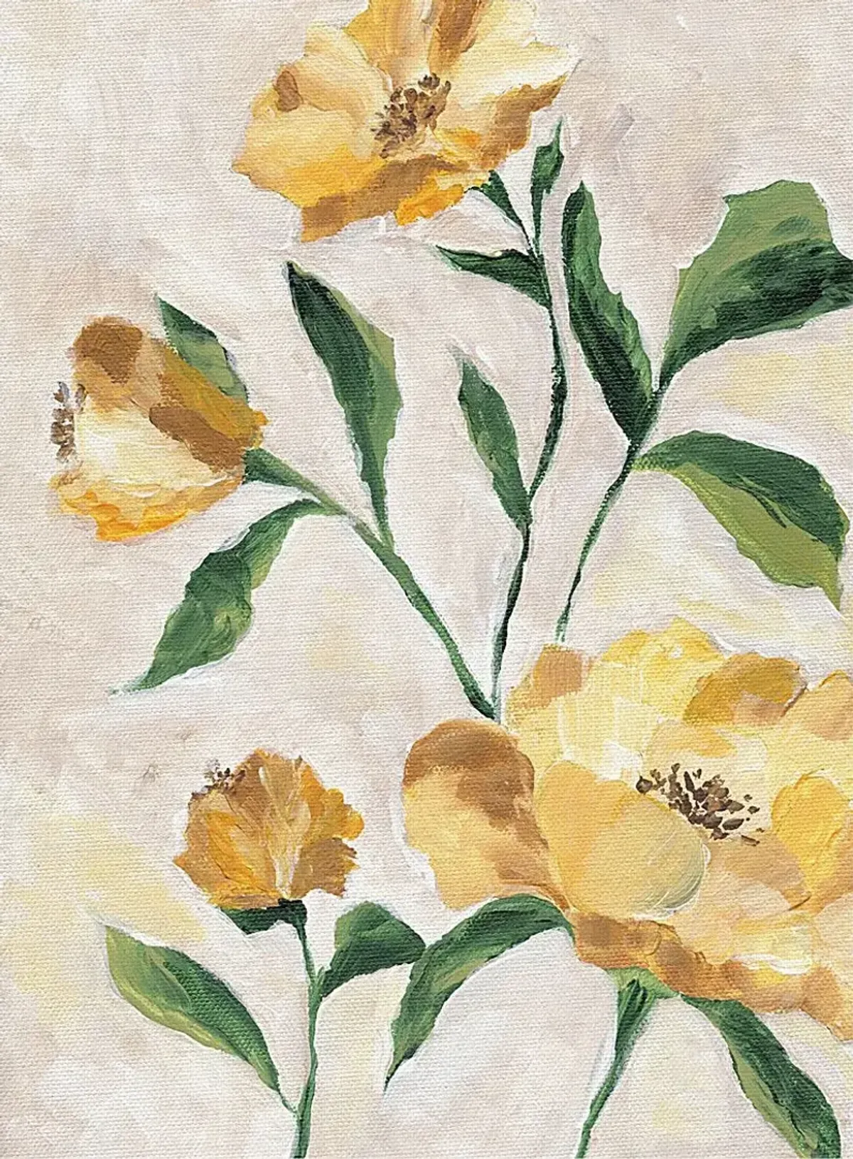 Camellias Yellow Artwork