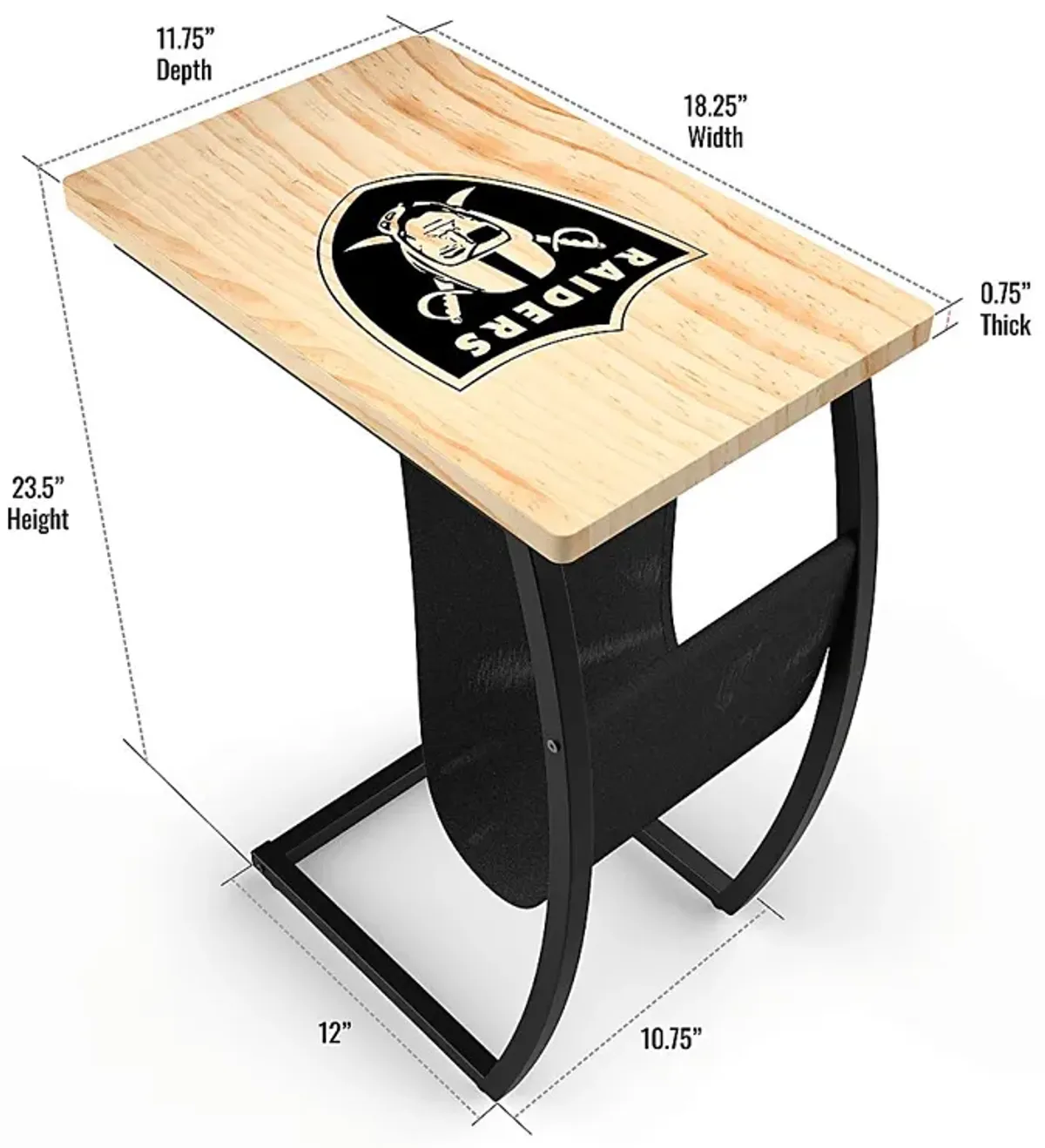 Las Vegas Raiders Side Table