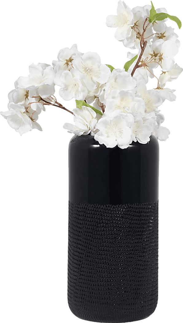 Cebu Black 10 in. Vase