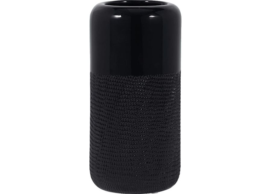 Cebu Black 10 in. Vase