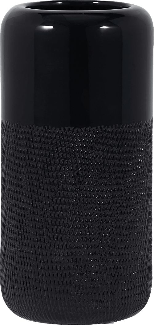 Cebu Black 10 in. Vase