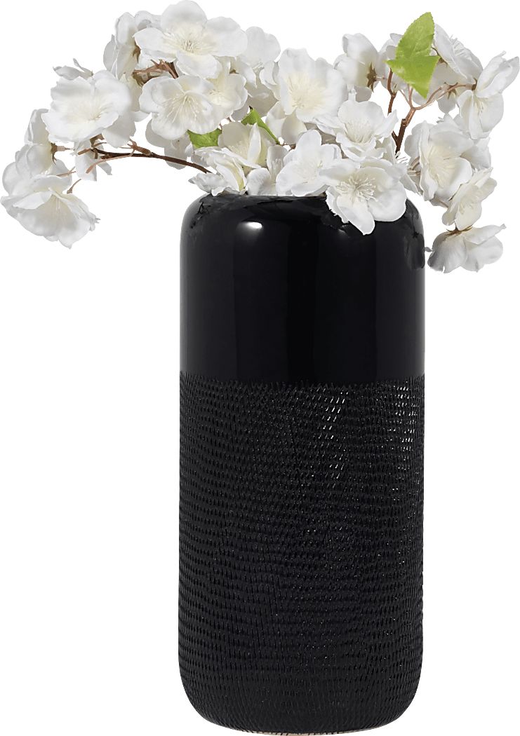 Cebu Black 12 in. Vase