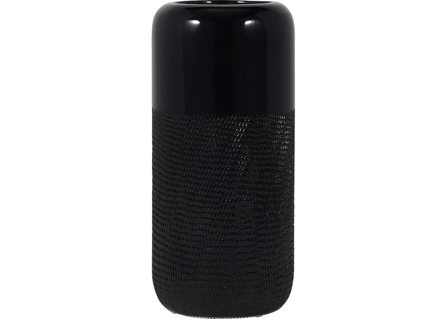 Cebu Black 12 in. Vase