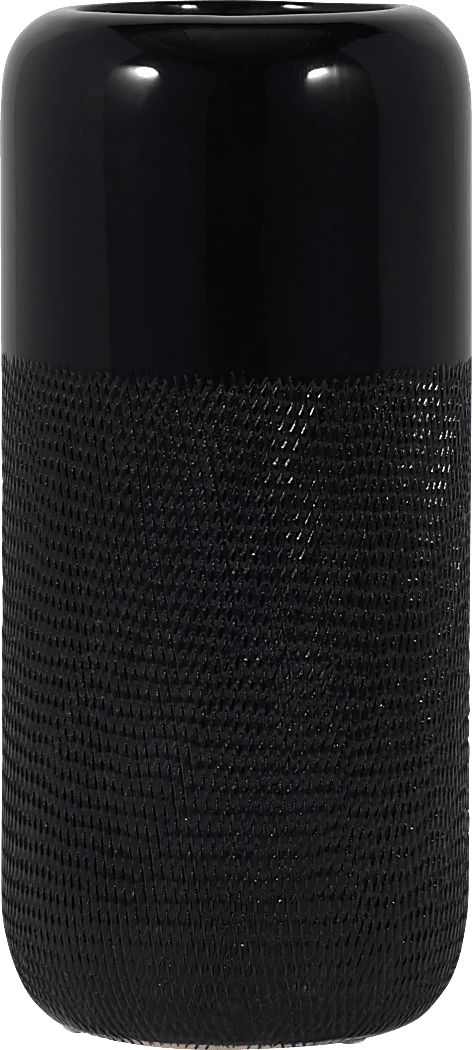 Cebu Black 12 in. Vase