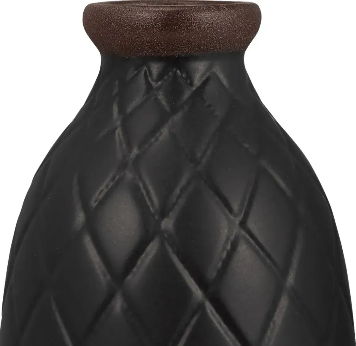 Runabout Black 12 in. Vase