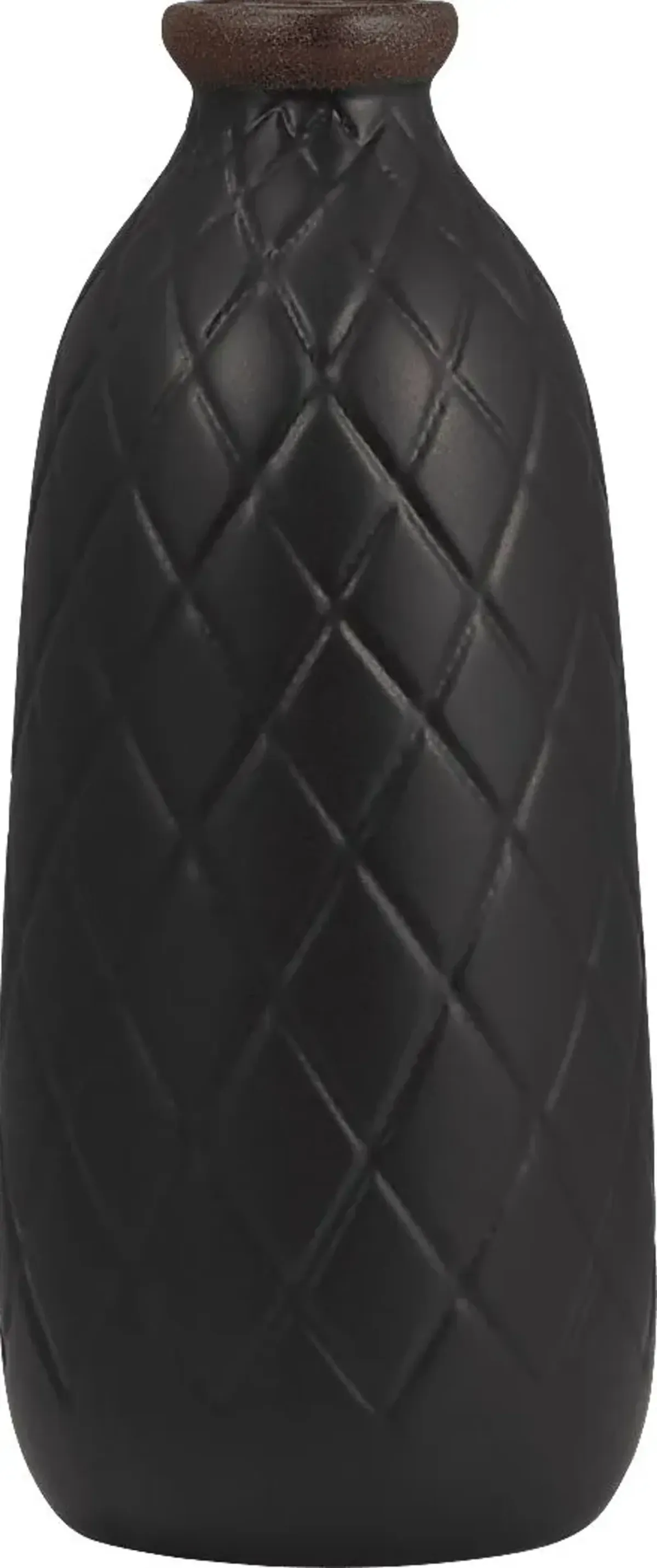 Runabout Black 12 in. Vase