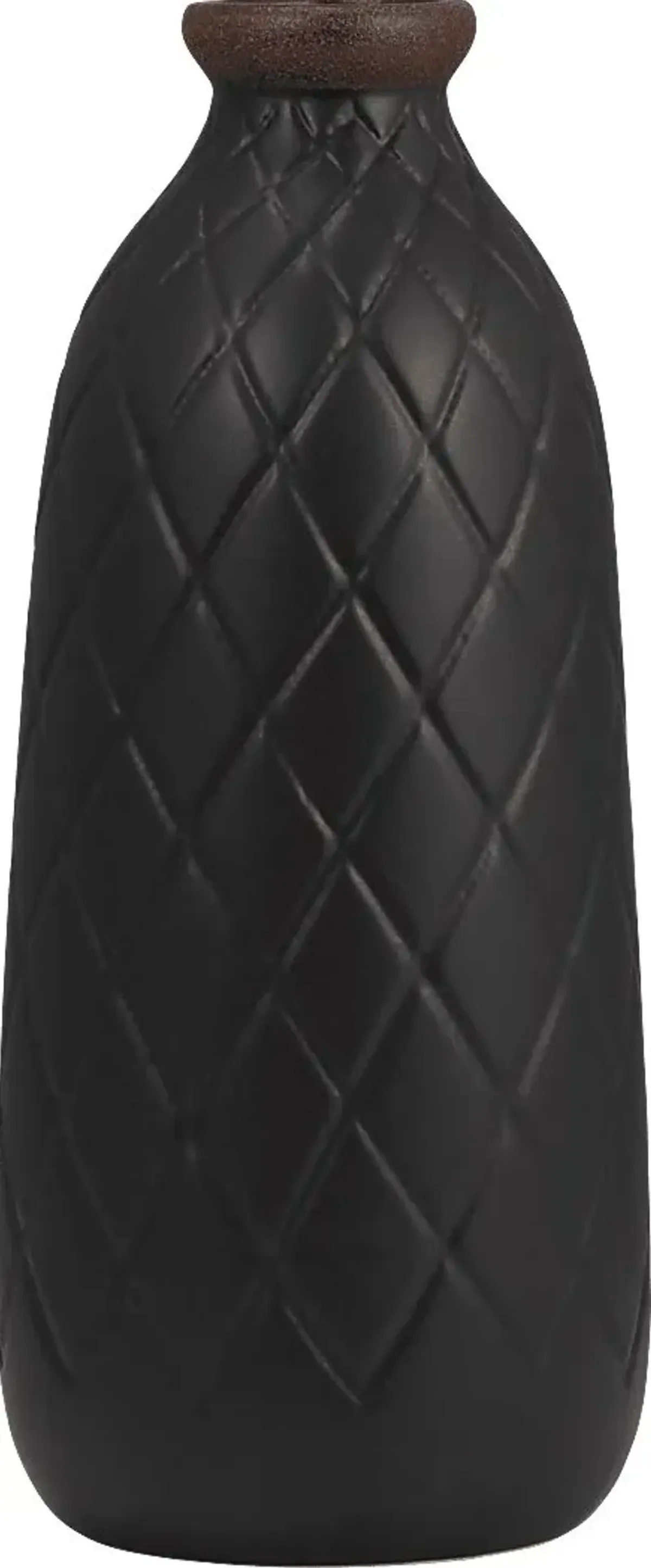 Runabout Black 12 in. Vase