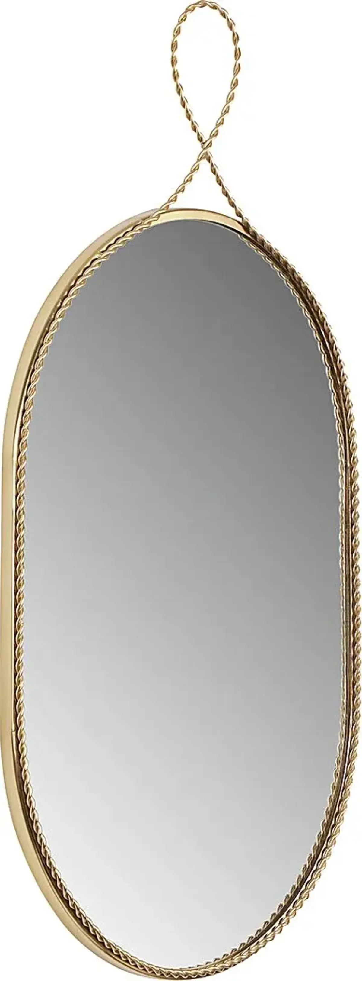 Lampasas Gold Oval Mirror