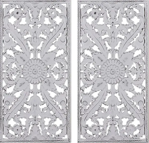 Brightway White Wall Decor, Set of 2